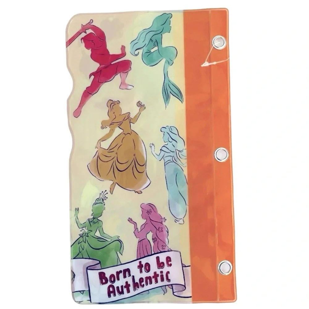 Disney Princess Shell Phones Pencil Binder Pouch Zipper Case Ariel Moana